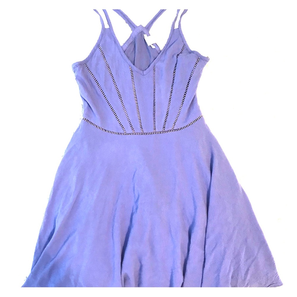 Boutique periwinkle flounce dress